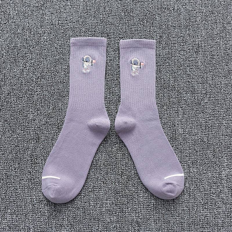 Embroidered Cotton Socks - Purcell's Clothing Company - 0