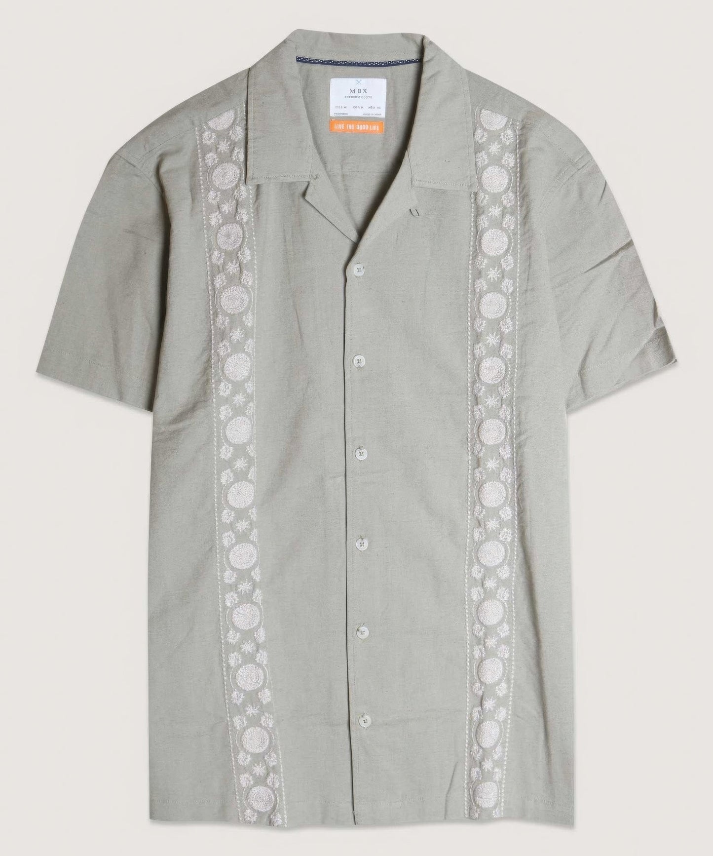 Embroidered Panels Camp Shirt - Purcell's Clothing Company - 