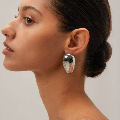 Stainless Steel Teardrop Stud Earrings - Purcell's Clothing Company
