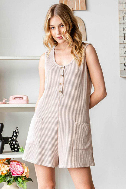 Heimish Full Size Scoop Neck Wide Strap Romper - Purcell's Clothing Company