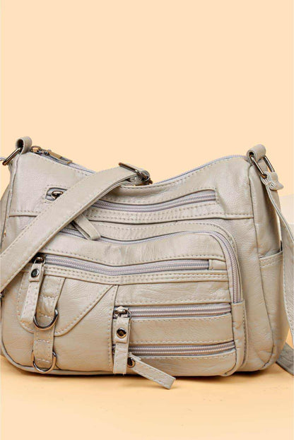 Multi-Pocket PU Leather Crossbody Bag - Purcell's Clothing Company