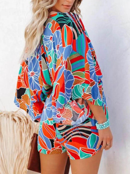 Oversized Tied Back Printed Romper - Purcell's Clothing Company