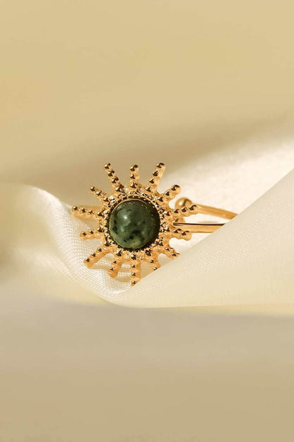 Natural Stone Sun Shape Open Ring - Purcell's Clothing Company