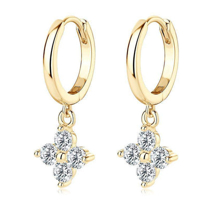 925 Sterling Silver Moissanite Hoop Drop Earrings - Purcell's Clothing Company