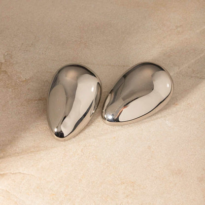 Stainless Steel Teardrop Stud Earrings - Purcell's Clothing Company