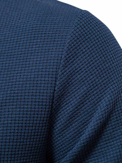 Waffle-Knit Round Neck T-Shirt - Purcell's Clothing Company