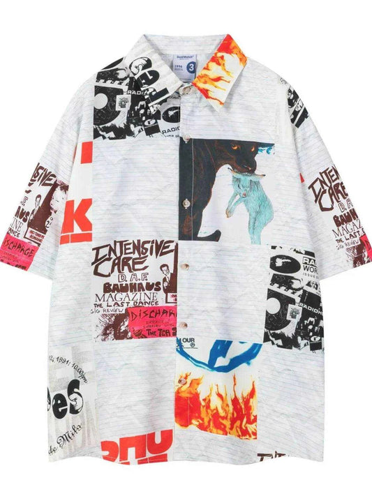 Men's Printed Button Down Short Sleeve Shirt - Purcell's Clothing Company