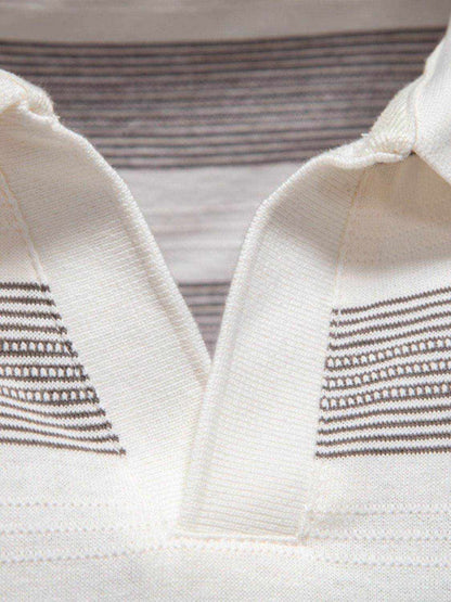 Contrast Striped Short Sleeve Polo - Purcell's Clothing Company