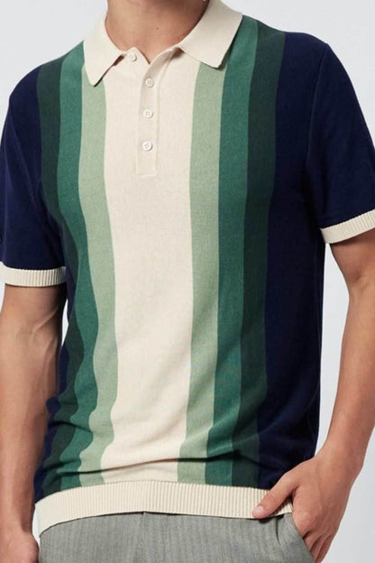 Contrast Striped Short Sleeve Polo - Purcell's Clothing Company