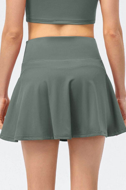 High Waist Wide Waistband Active Skirt - Purcell's Clothing Company