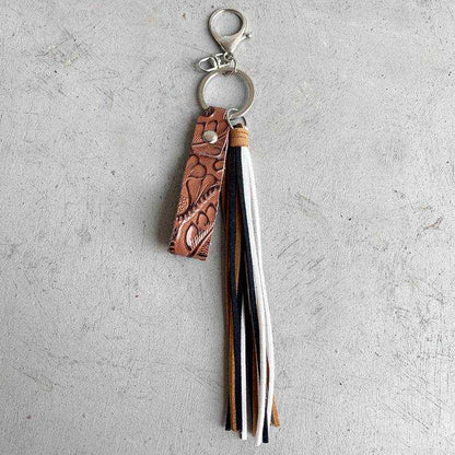 Genuine Leather Tassel Keychain - Purcell's Clothing Company