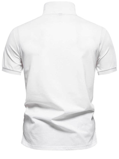 Printed Collared Neck Short Sleeve Polo - Purcell's Clothing Company