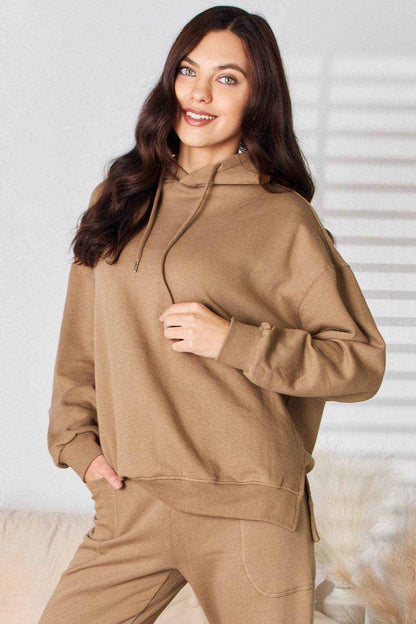 RISEN Drawstring Drop Shoulder Long Sleeve Hoodie - Purcell's Clothing Company