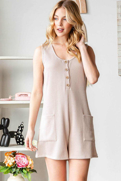 Heimish Full Size Scoop Neck Wide Strap Romper - Purcell's Clothing Company