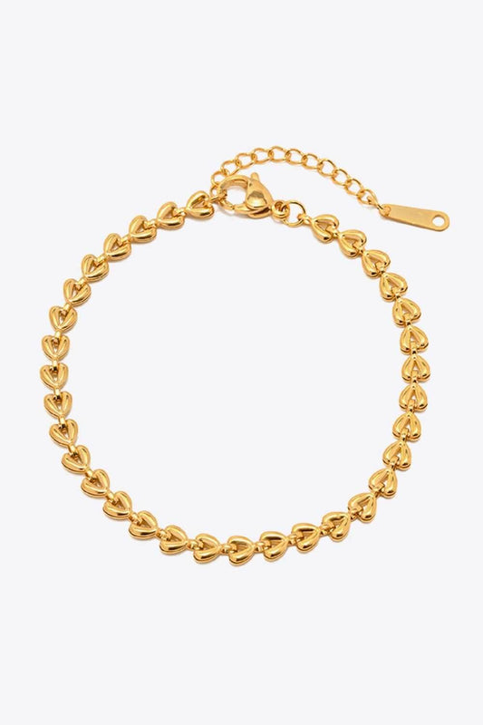 Heart Chain Lobster Clasp Bracelet - Purcell's Clothing Company