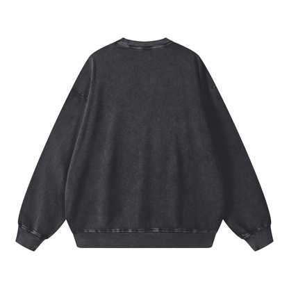 Legendary Samurai Snow Washed Oversized Sweatshirt (UNISEX)