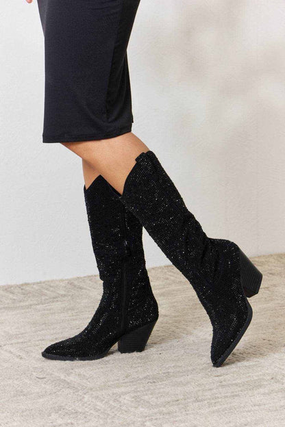 Forever Link Rhinestone Knee High Cowboy Boots - Purcell's Clothing Company