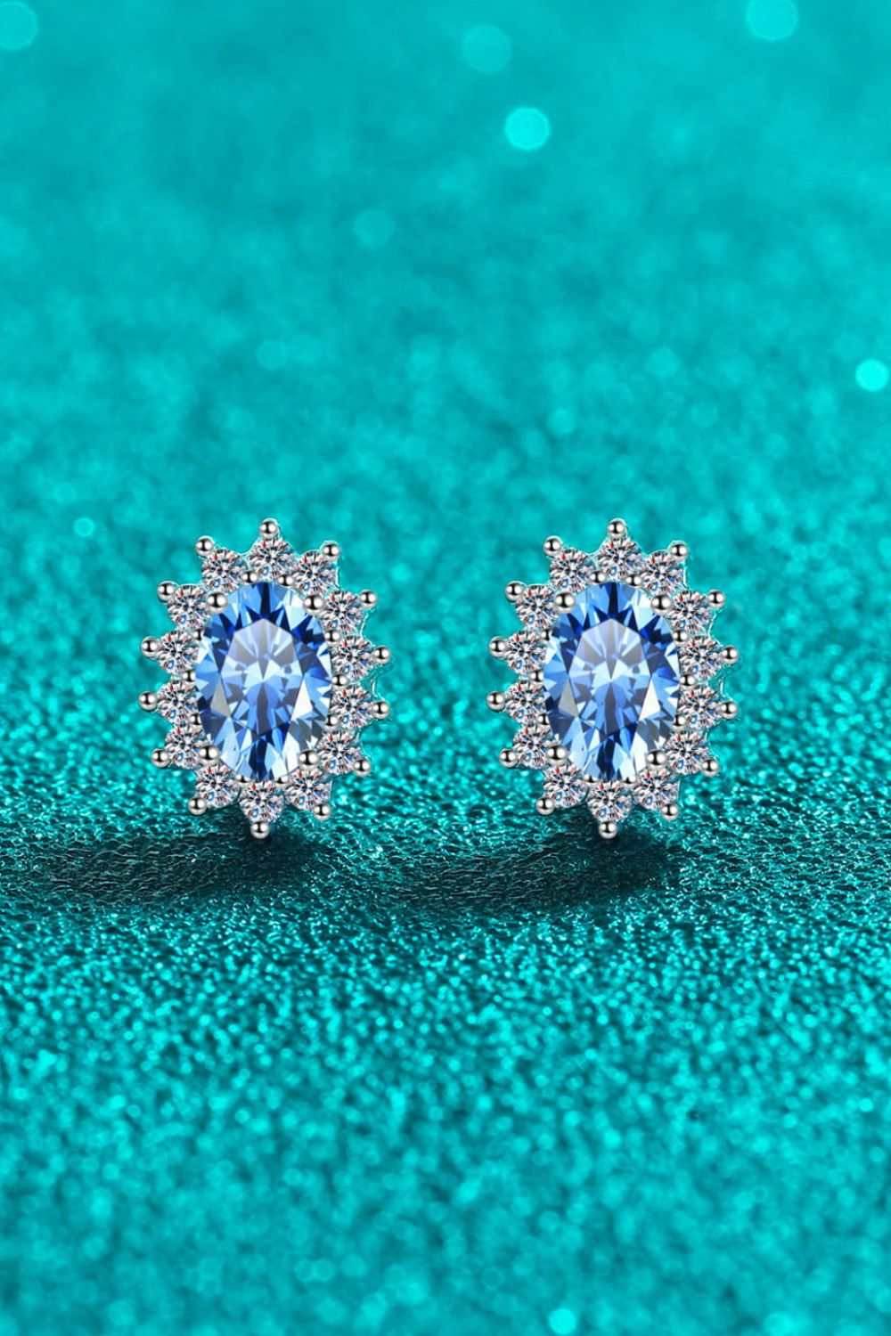 1 Carat Moissanite 925 Sterling Silver Stud Earrings - Purcell's Clothing Company