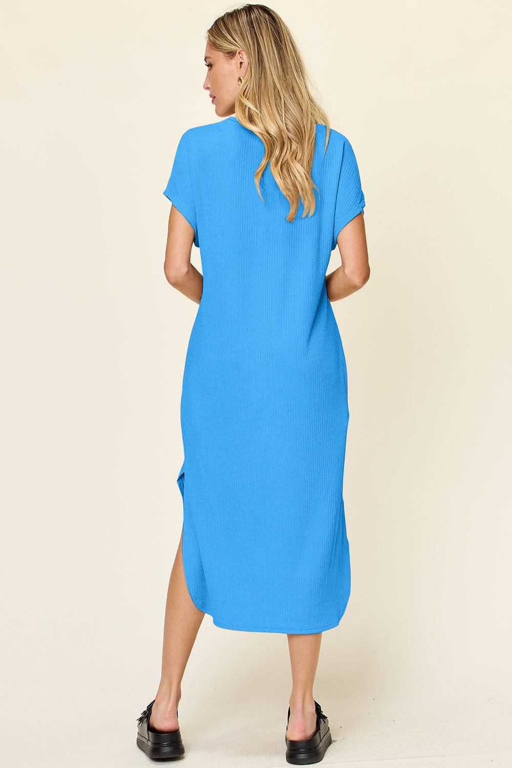 Full Size Sleeve Slit Dress - Purcell's Clothing Company - 