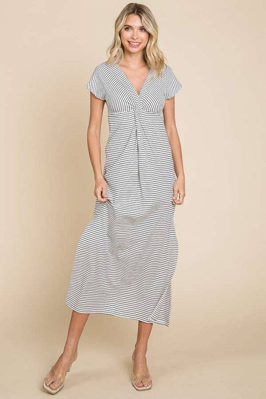 Full Size Striped Dress - Purcell's Clothing Company - 