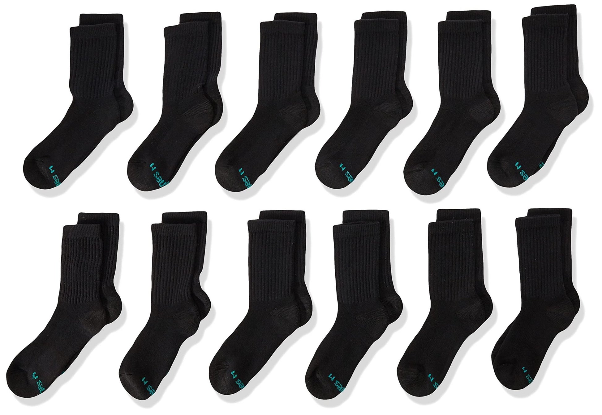 Hanes Double Tough Cushioned Crew Socks (12 Pair Pack) - Purcell's Clothing Company - 