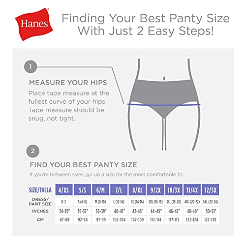 Hanes High Waisted Brief Panties (6 - Pack) - Purcell's Clothing Company - 