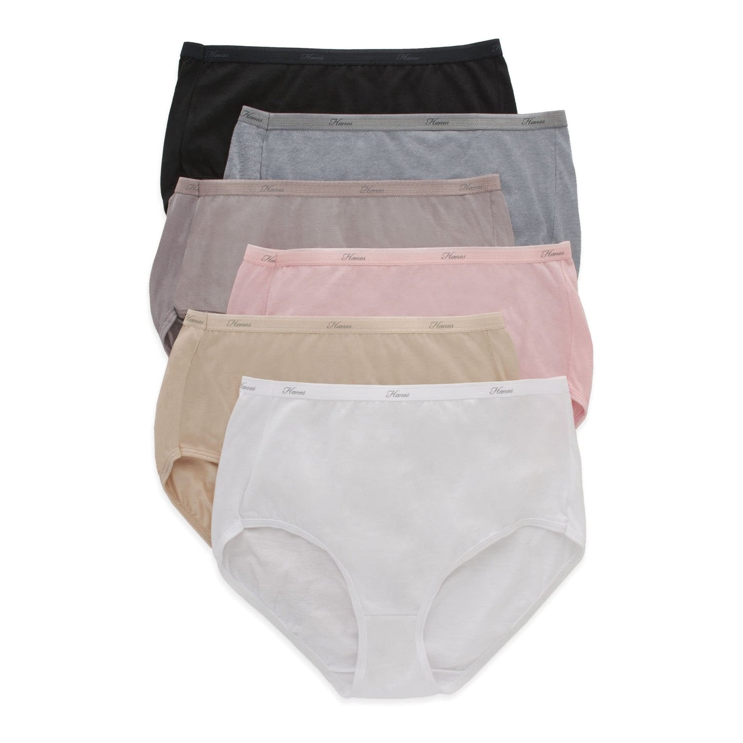 Hanes High Waisted Brief Panties (6 - Pack) - Purcell's Clothing Company - 