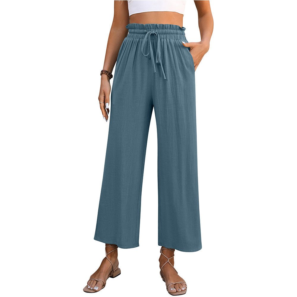 High Waist Drawstring Summer Pants - Purcell's Clothing Company - 4