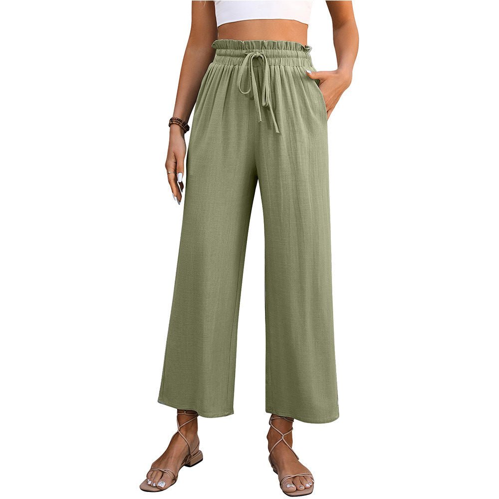 High Waist Drawstring Summer Pants - Purcell's Clothing Company - 4