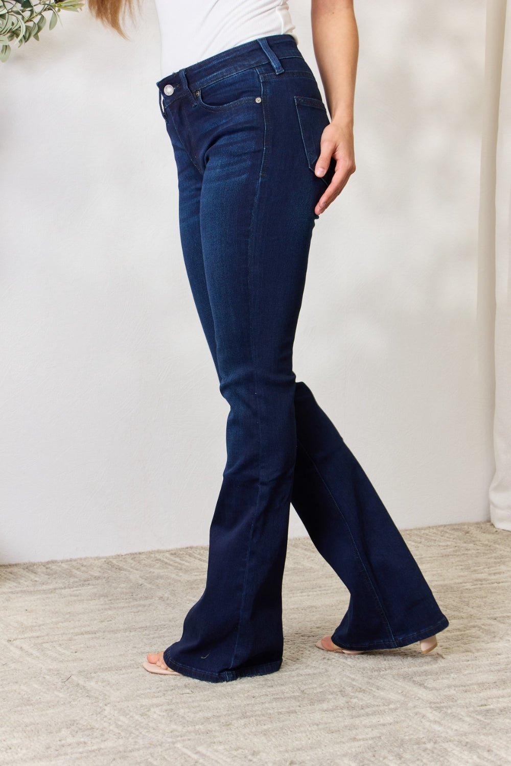 Kancan Full Size Mid Rise Flare Jeans - Purcell's Clothing Company - 