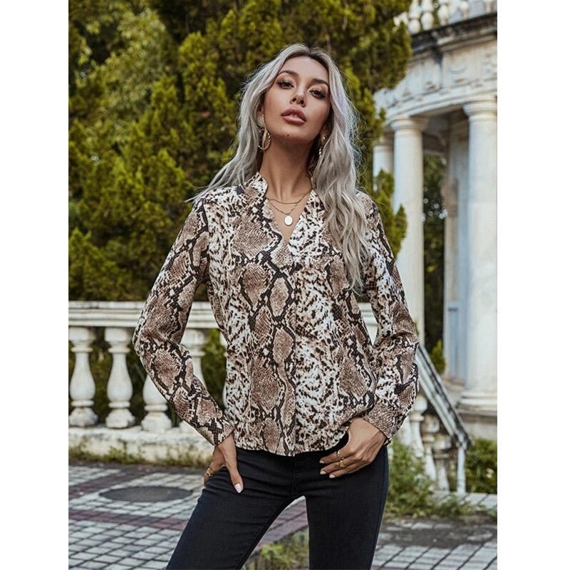 Leopard Print Long Sleeve Shirt - Purcell's Clothing Company - 0