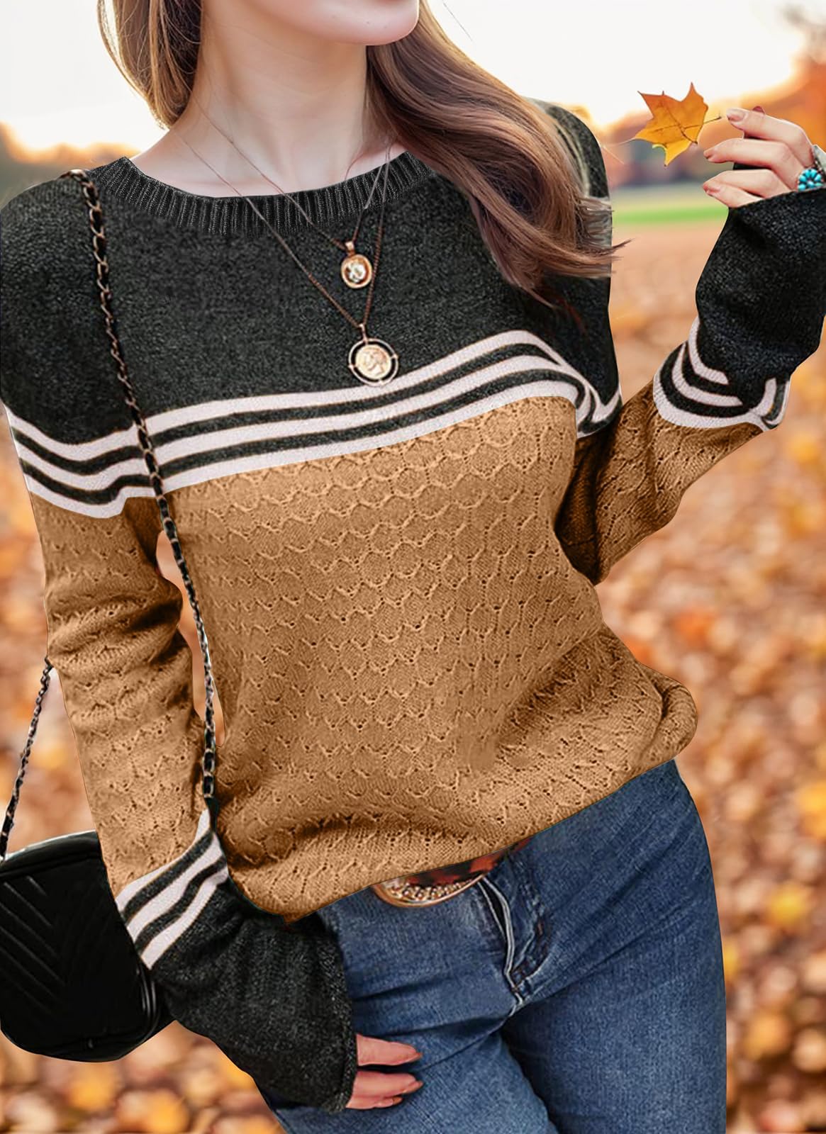 Long Sleeve Block Striped Sweater - Purcell's Clothing Company - 