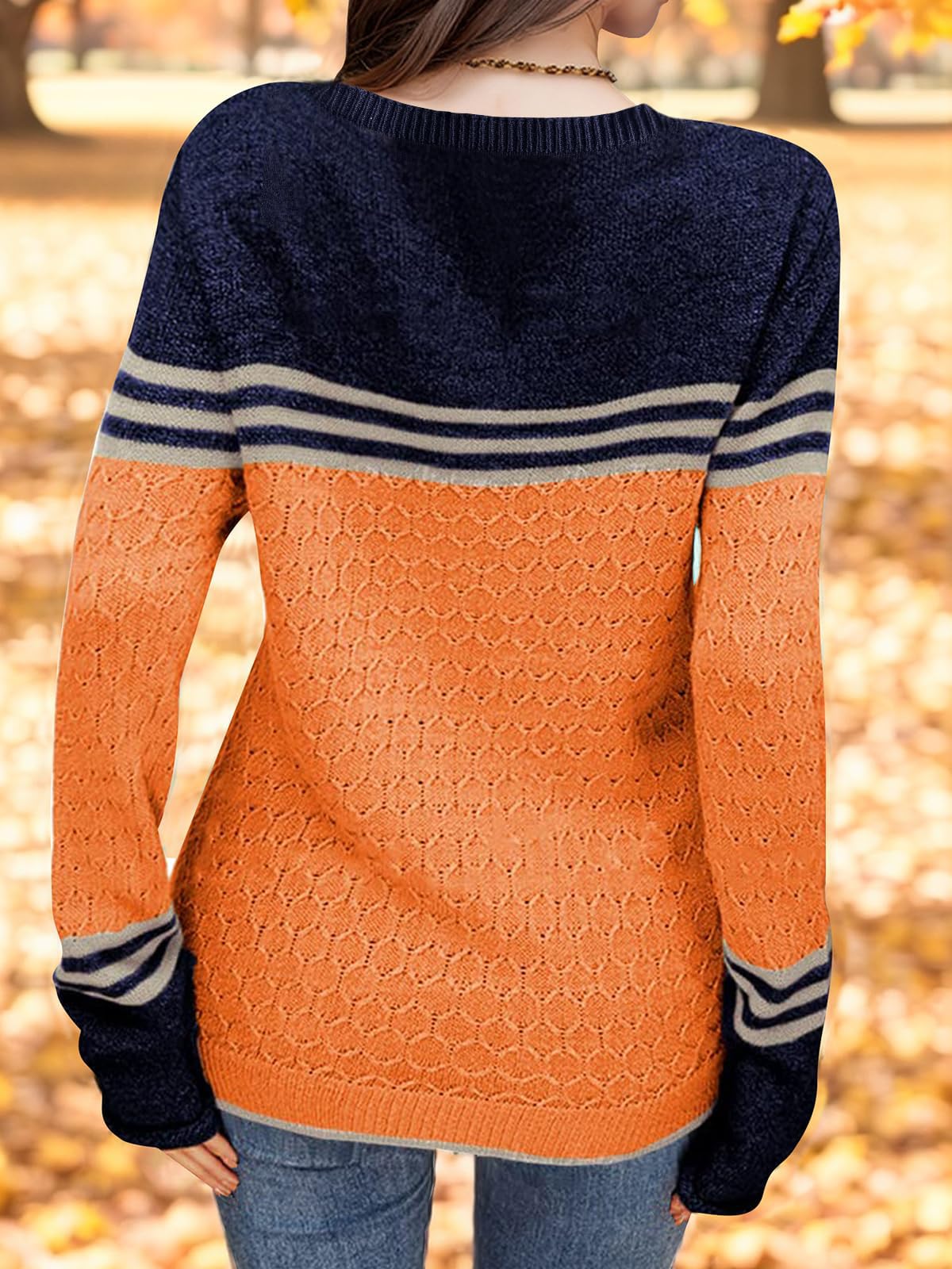 Long Sleeve Block Striped Sweater - Purcell's Clothing Company - 