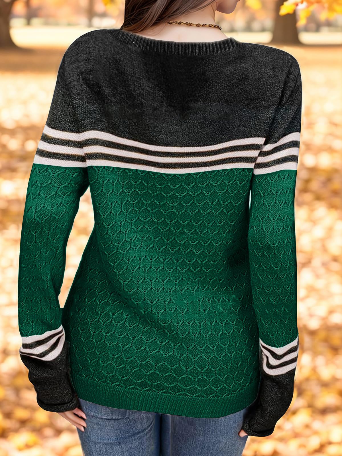 Long Sleeve Block Striped Sweater - Purcell's Clothing Company - 