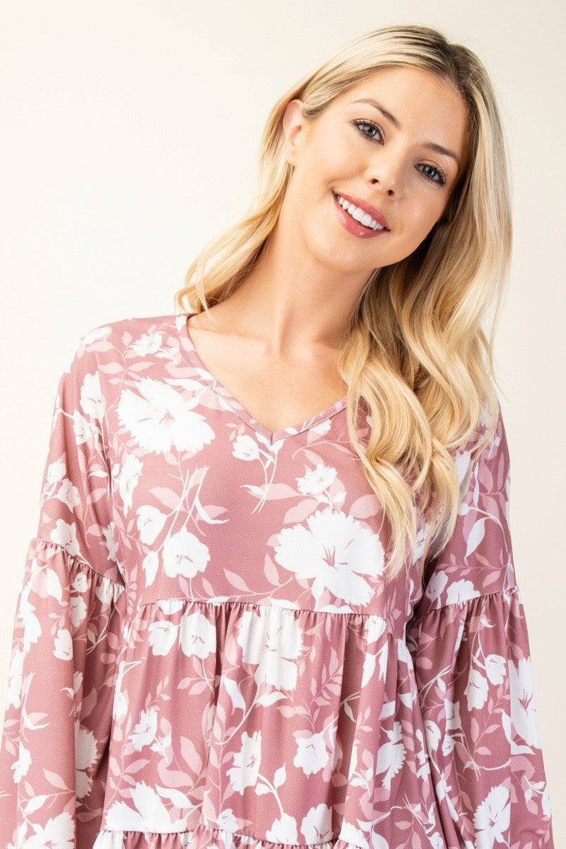 Long Sleeve Floral Blouse - Purcell's Clothing Company - 