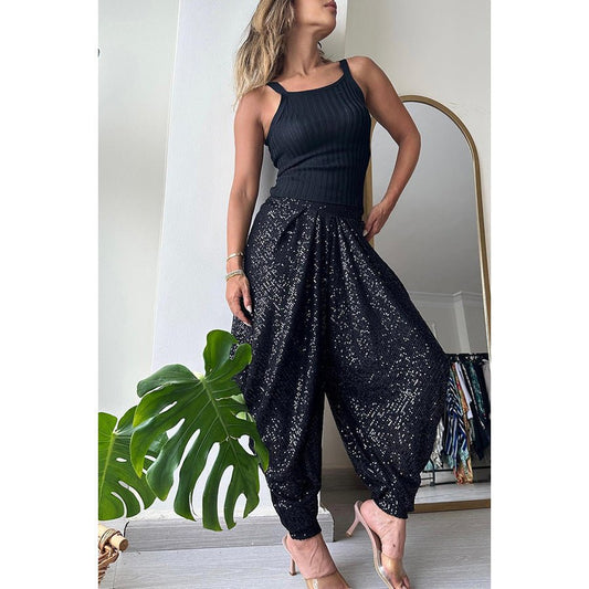 Loose Sequin Trousers - Purcell's Clothing Company - 4