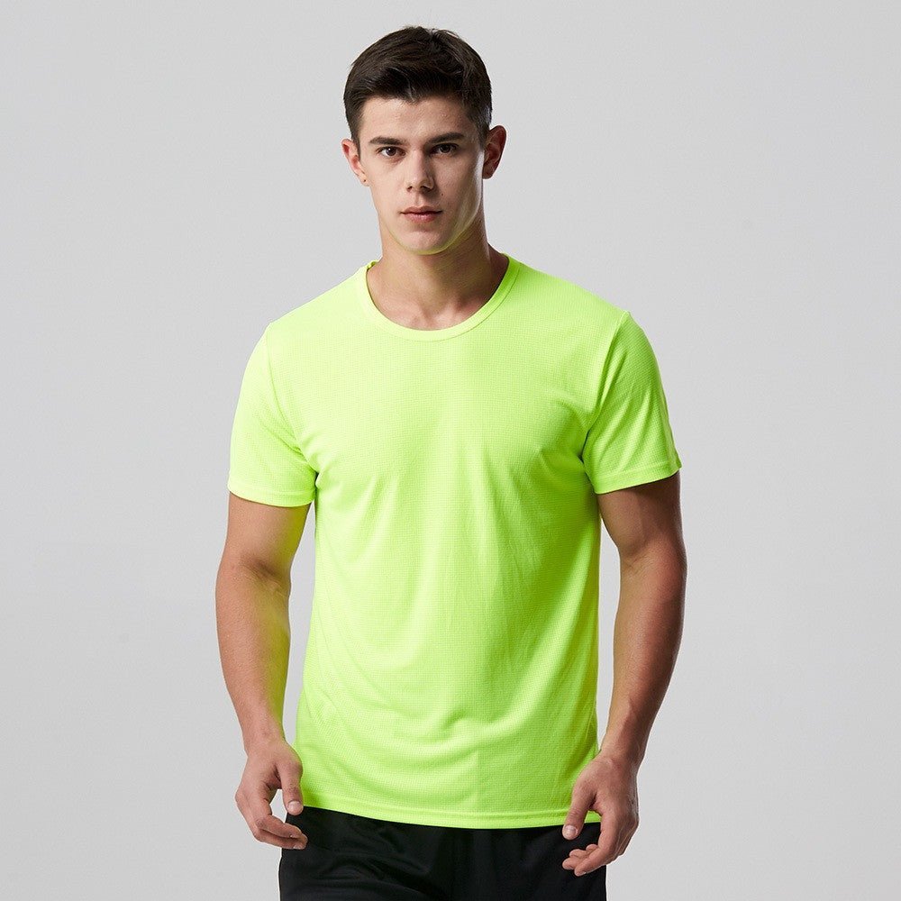 Men Quick Dry T Shirt Running Slim Fit Top Tees Solid Shirts - Purcell's Clothing Company - 0