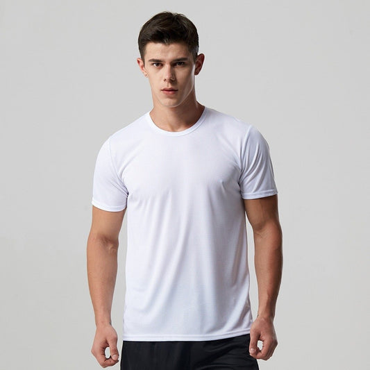 Men Quick Dry T Shirt Running Slim Fit Top Tees Solid Shirts - Purcell's Clothing Company - 0