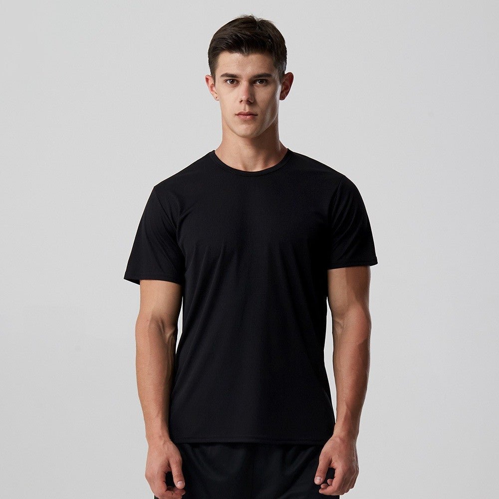 Men Quick Dry T Shirt Running Slim Fit Top Tees Solid Shirts - Purcell's Clothing Company - 0