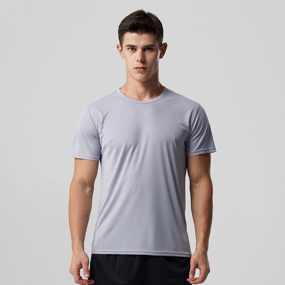 Men Quick Dry T Shirt Running Slim Fit Top Tees Solid Shirts - Purcell's Clothing Company - 0