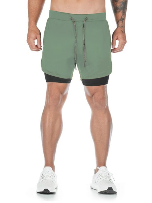 Men's athleisure fake two - piece shorts - Purcell's Clothing Company - 