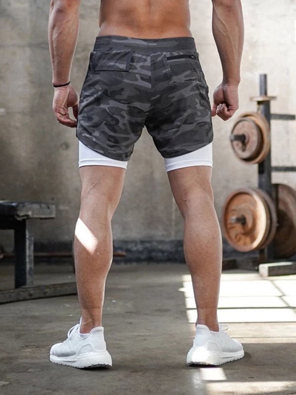 Men's athleisure fake two - piece shorts - Purcell's Clothing Company - 