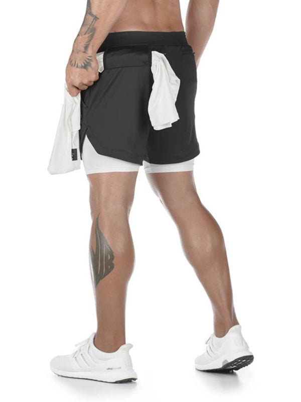 Men's athleisure fake two - piece shorts - Purcell's Clothing Company - 