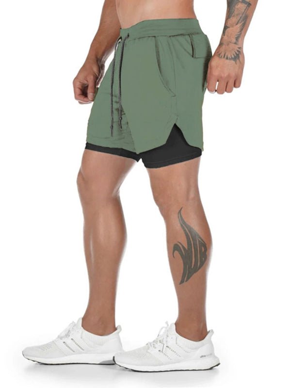 Men's athleisure fake two - piece shorts - Purcell's Clothing Company - 