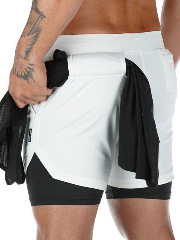 Men's athleisure fake two - piece shorts - Purcell's Clothing Company - 