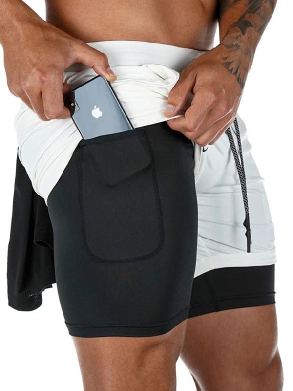 Men's athleisure fake two - piece shorts - Purcell's Clothing Company - 