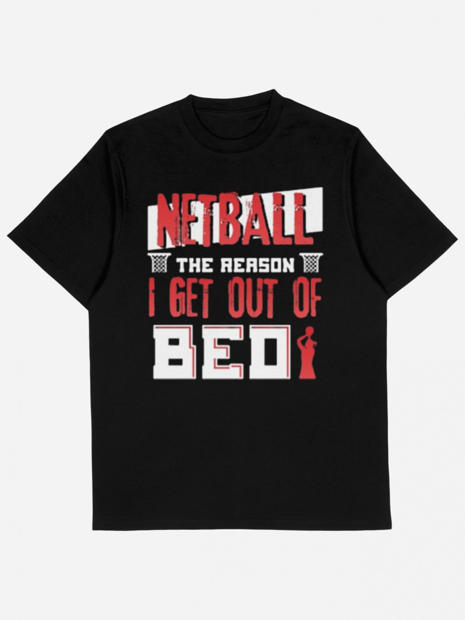 Men's Casual Cotton T-shirt With Basketball Is The Reason I Wake Up Pattern - Soft Boat Neck, Comfortable Fit, Slightly Stretchy Knit Fabric, Summer T-shirt, Plus Size - Purcell's Clothing Company - 0