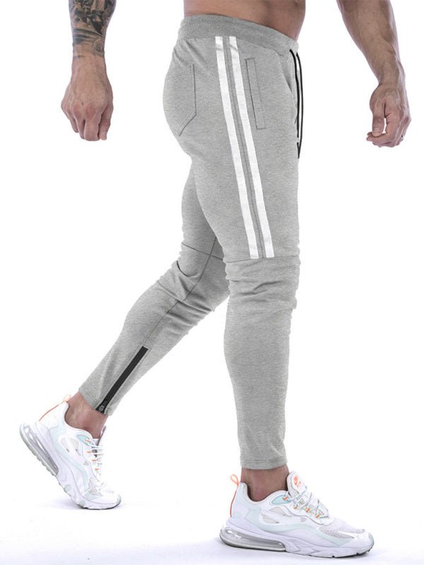 Men's Contrasting Stripe Zippered Training Sweatpants - Purcell's Clothing Company - 