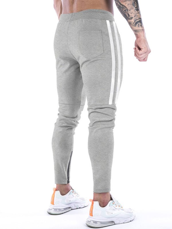 Men's Contrasting Stripe Zippered Training Sweatpants - Purcell's Clothing Company - 