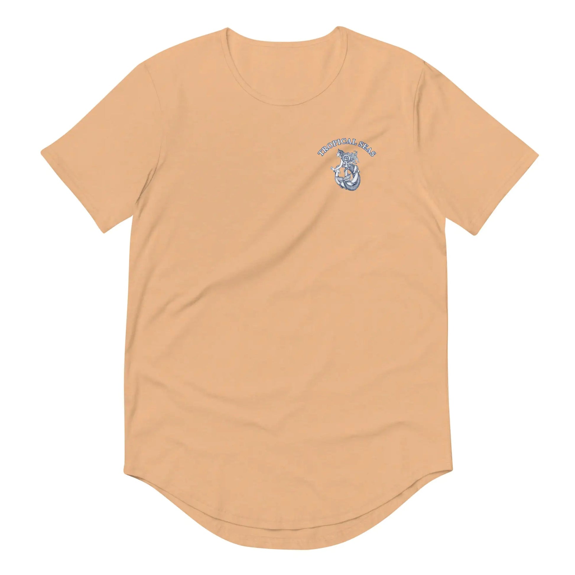 Men's Curved Hem Ancient Mermaid Anchor T-Shirt - Purcell's Clothing Company - 